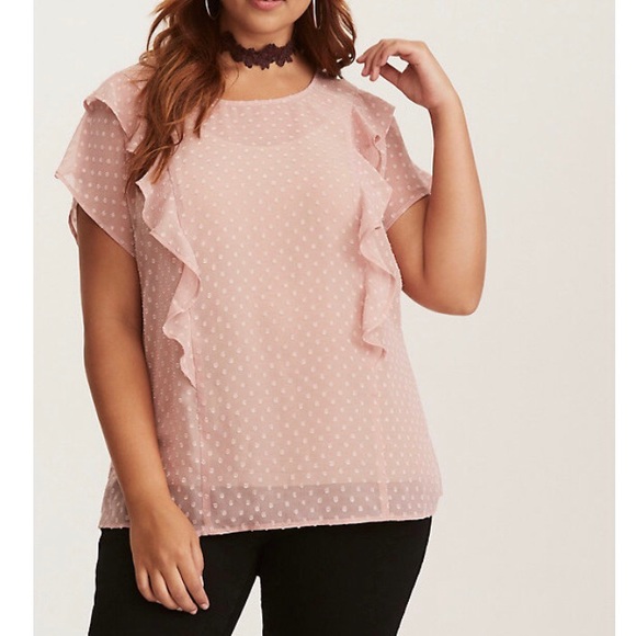 Torrid Tops - Torrid 1X Plus Size Blush Top ***Donating 9/30***